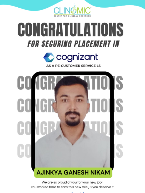 Ajinkya Ganesh Nikam placed as PE-Customer Service LS at Cognizant